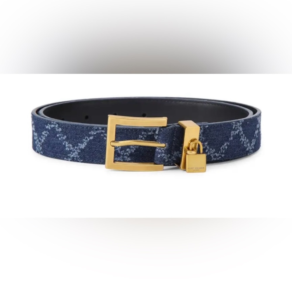 Kurt Geiger Blue with Gold Buckle Belt.